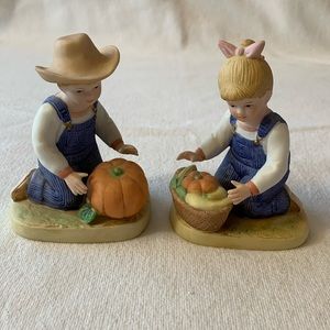 1992 HOMCO Home Interiors Denim Days #1518 Harvest Helpers